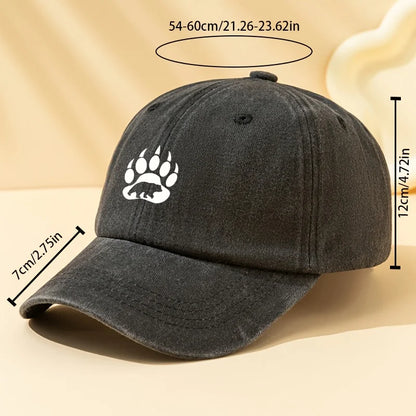 Bear Paw Printed Baseball Cap