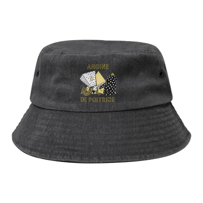 Men Women Distressed Denim Sun Hat  Bob Hat Fishing Cap Hiking
