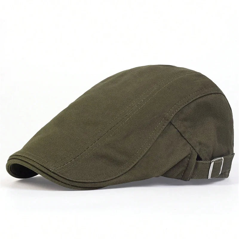Men Light Board Solid Color Berets Newsboy Caps