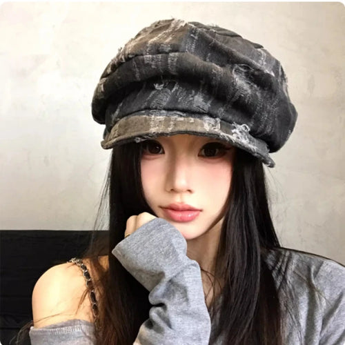 Fashion Dilapidated Octagonal Newsboy Caps
