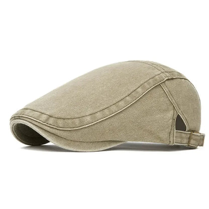 Four Seasons Cotton Solid Newsboy Caps Men Flat Cap
