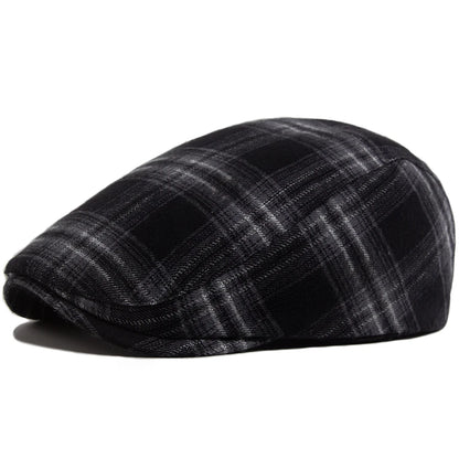 Plaid Herringbone Thin Beret Summer Men Women‘s Vintage Casual Flat Hat