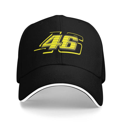 Letter 46 Print Baseball Cap Unisex Sandwich Hat Vintage Outdoor Summer