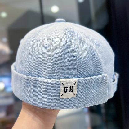 Japanese Washed Denim Melon Skin Hat