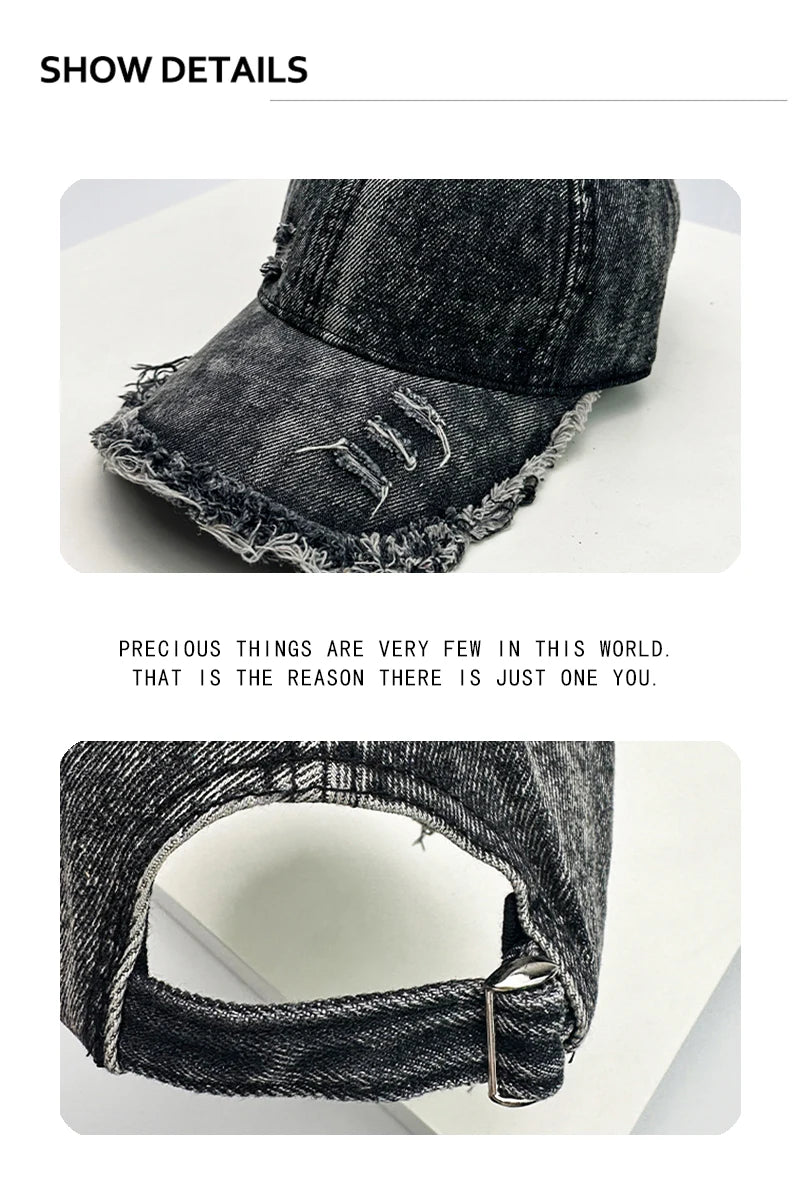 New Unisex American Vintage Broken Style Gradient Baseball Hats