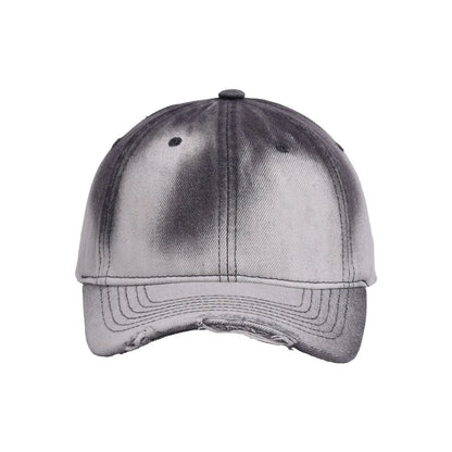 Distressed Tie-Dye Gradient Denim Baseball Cap