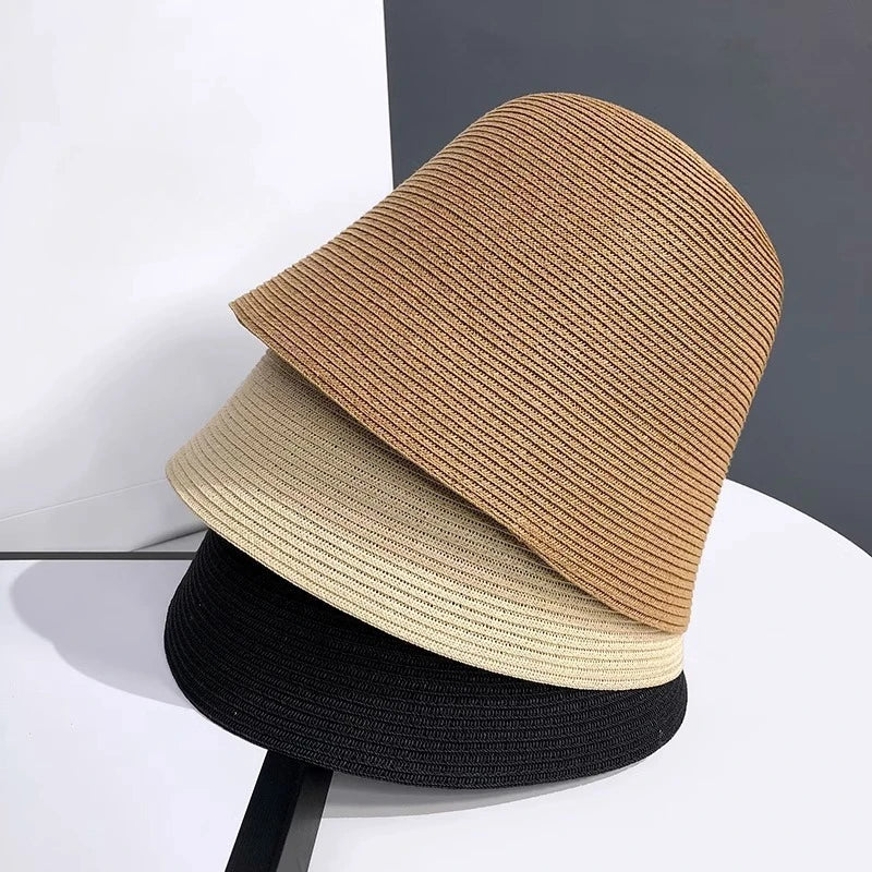 Ladies' Summer Solid Color Breathable Fisherman Hat