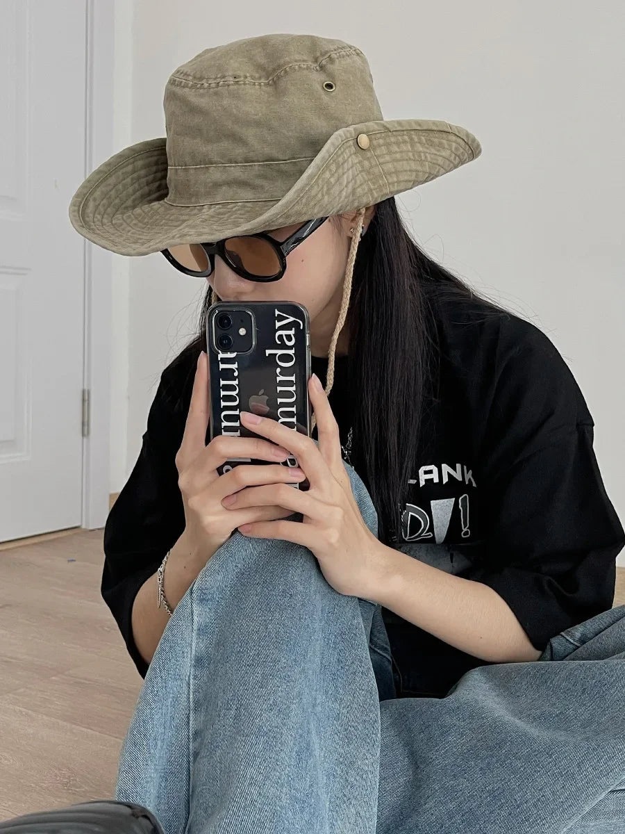 2024 Newest Custom Logo Cotton Outdoor Travel Sun Cap
