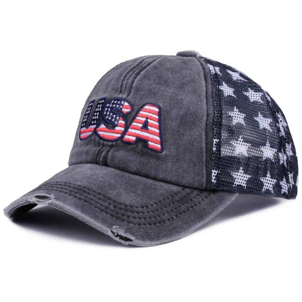 Star-Patterned Fabric Patchwork Baseball Cap