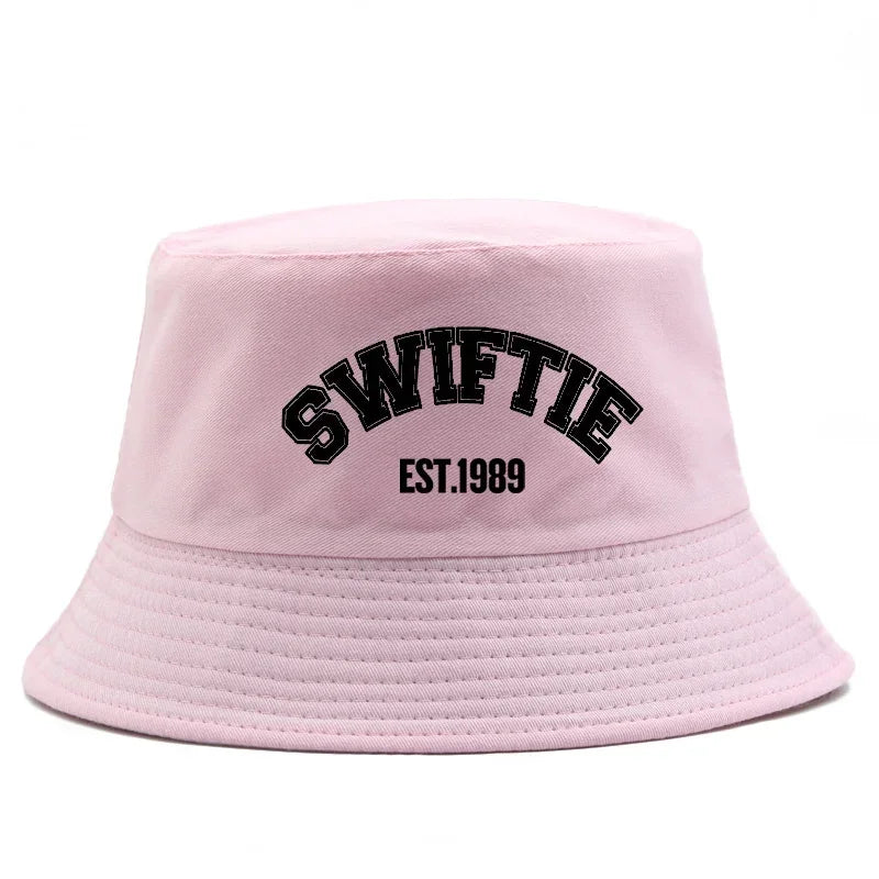 Wholesale Hot Sale Bucket Hat Print 1989 Summer Cotton Sun Beach Hat