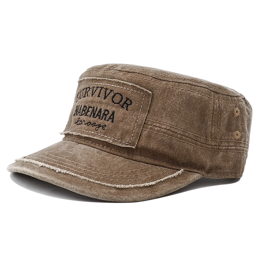2026 New Embroidery Military Flat Top Hat