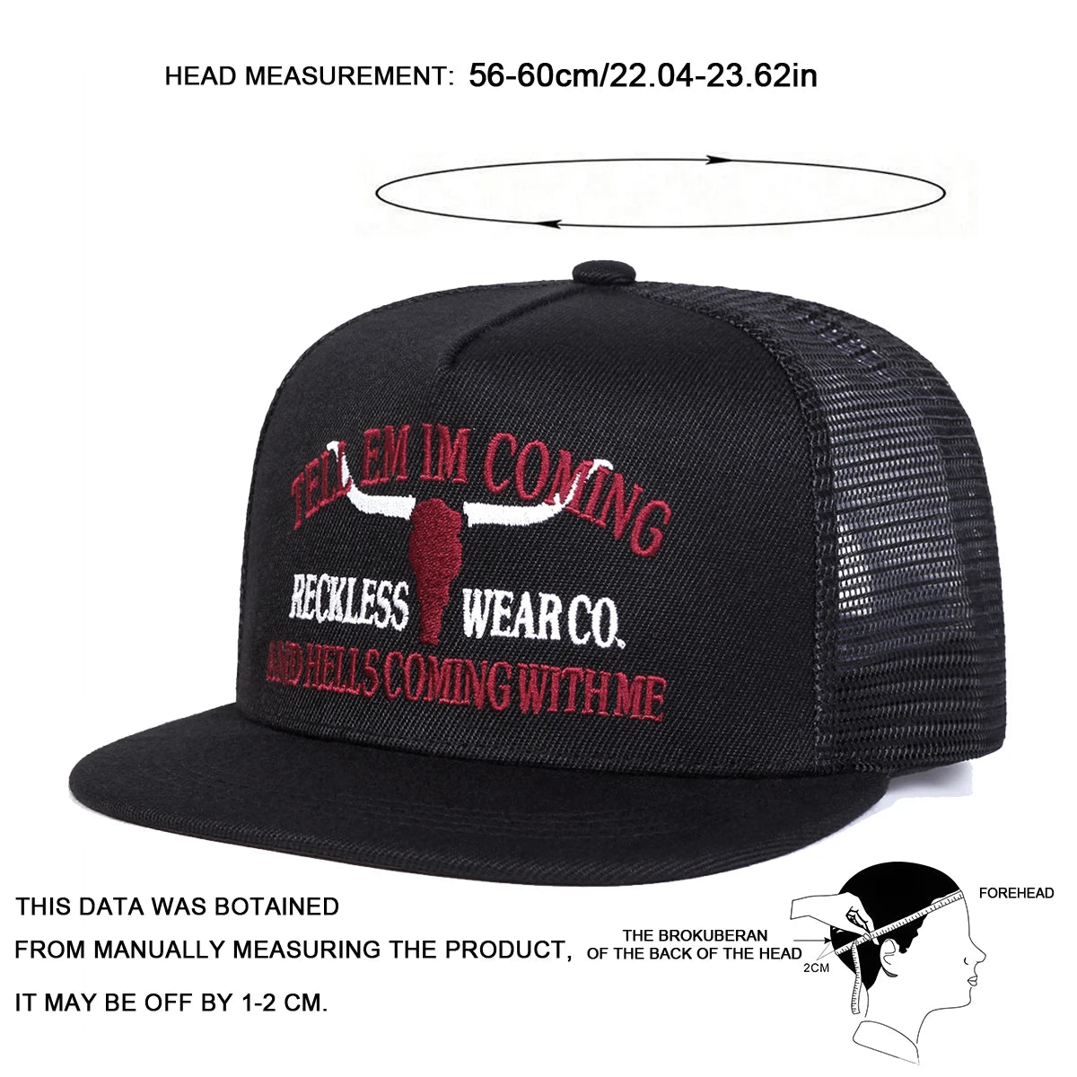 Unisex Reckless Wearco Letter Embroidery Hip-hop Net Hats Spring Summer