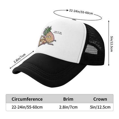 Punk Unisex Funny Pineapple Belongs On Pizza Trucker Hat
