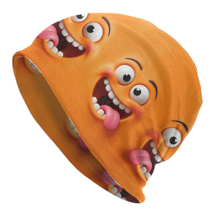 Funny Expression Bonnet Hat Knitted Hats Men Women