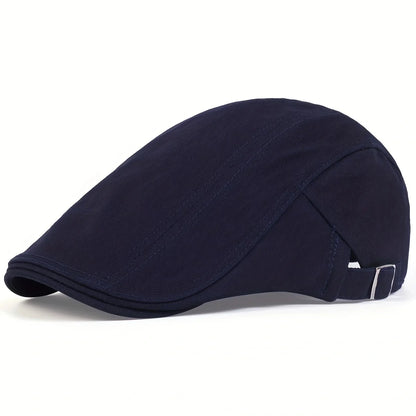 Forward Hat Solid Color Retro British Style Newspaper Hat