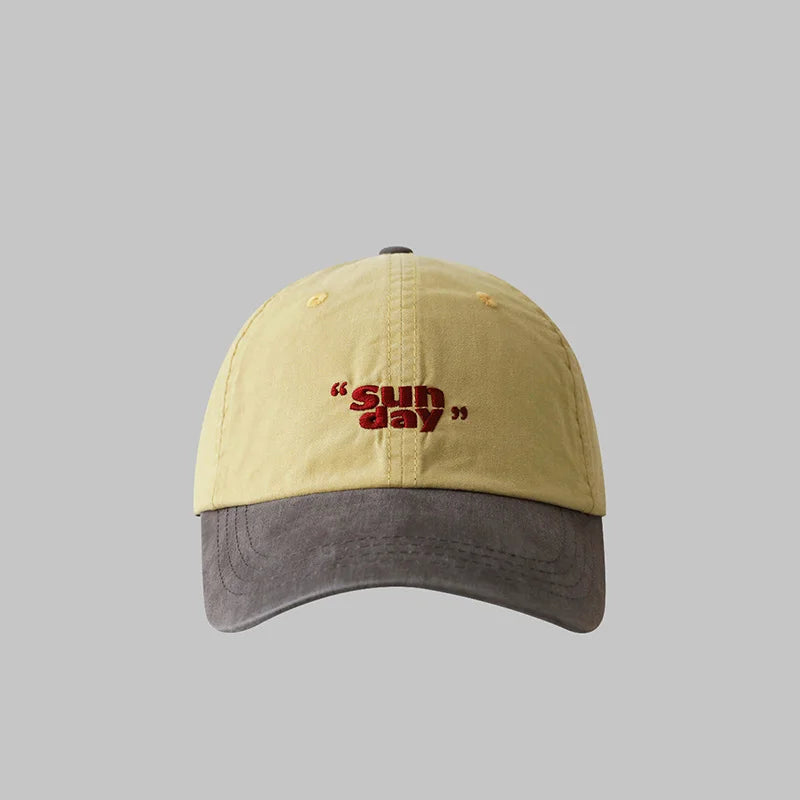 Contrasting Color Baseball Cap For Men Women