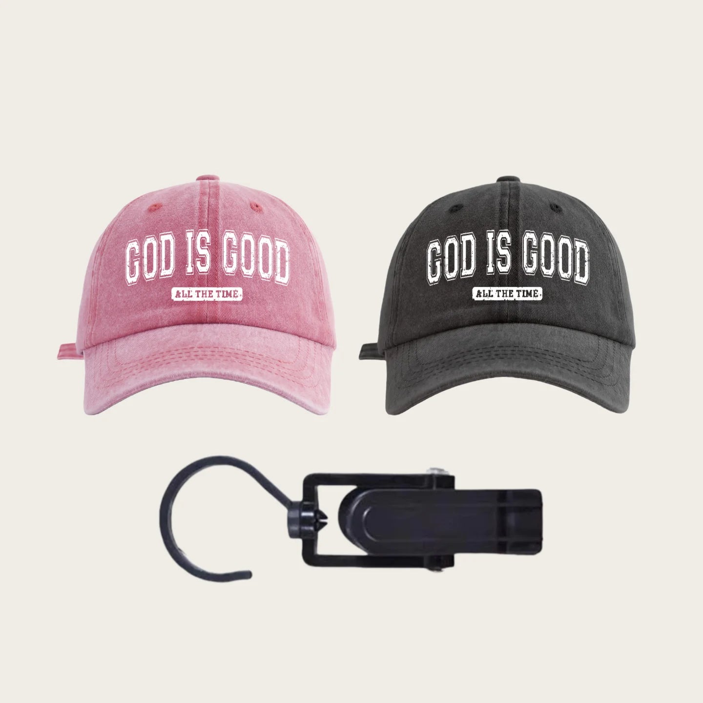 God Is Good Printed Water Washed Baseball Hat Simple