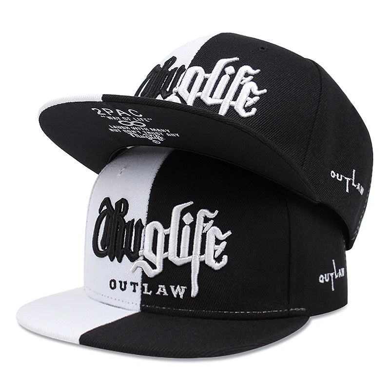 Fashion Fastball Cap Thuglife Embroidery Hiphop Baseball Cap