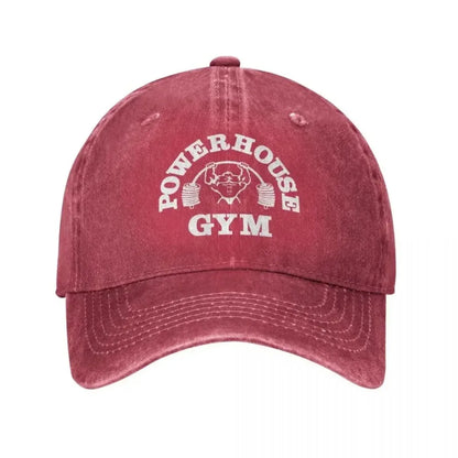 Classic Denim Powerhouse Gym Baseball Caps For Men Women Summer Adjustable