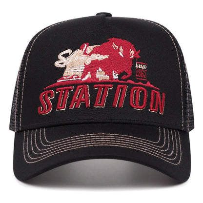 Station Bull Truck Hat Popular Street Hip Hop Hat