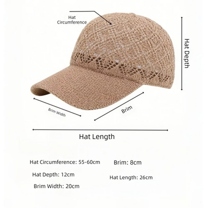 Fashion Hollow Thin Baseball Cap Adjustable