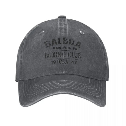 Vintage Balboa Boxing Club Movie Philly Baseball Cap Men Women Distressed Denim