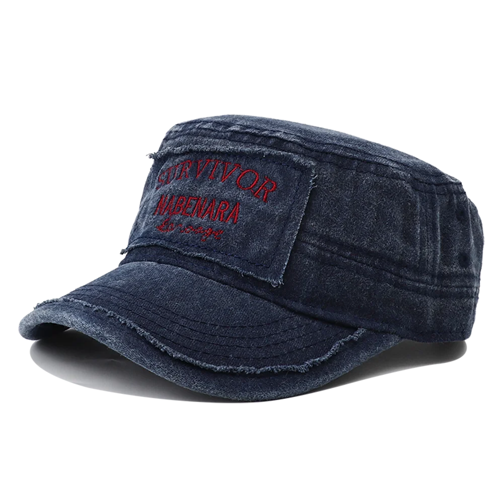 2026 New Embroidery Military Flat Top Hat