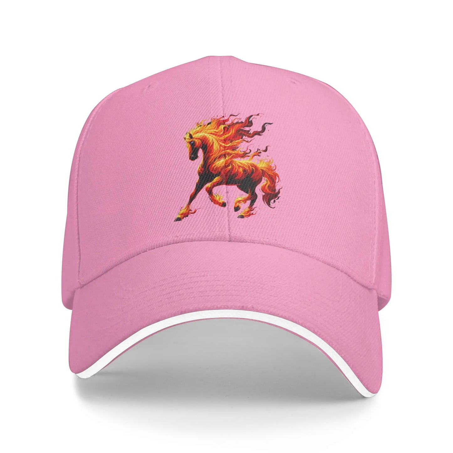 Fire Horse Animal Horse Baseball Cap Unisex-Teens Custom Trucker Hat