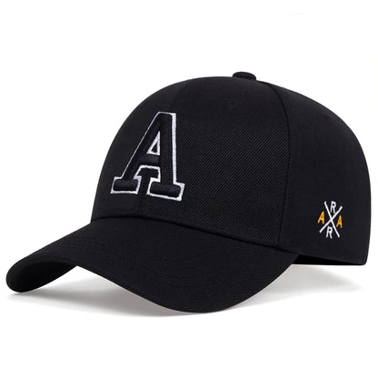 Summer Fashion Men Baseball Cap Letter A Embroidery  Hat Cotton