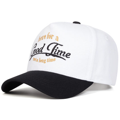 Unisex Good Time Letter Embroidery Baseball Caps Spring and Autumn