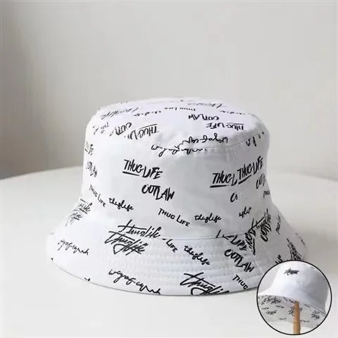 Men Women Japanese Graffiti Letter Outdoor Sun Caps