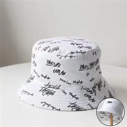 Men Women Japanese Graffiti Letter Outdoor Sun Caps