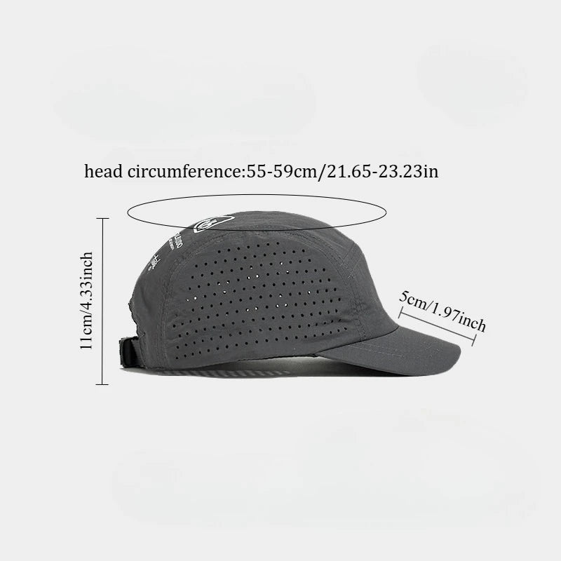 Short Brim Quick-Drying Mesh Baseball Cap