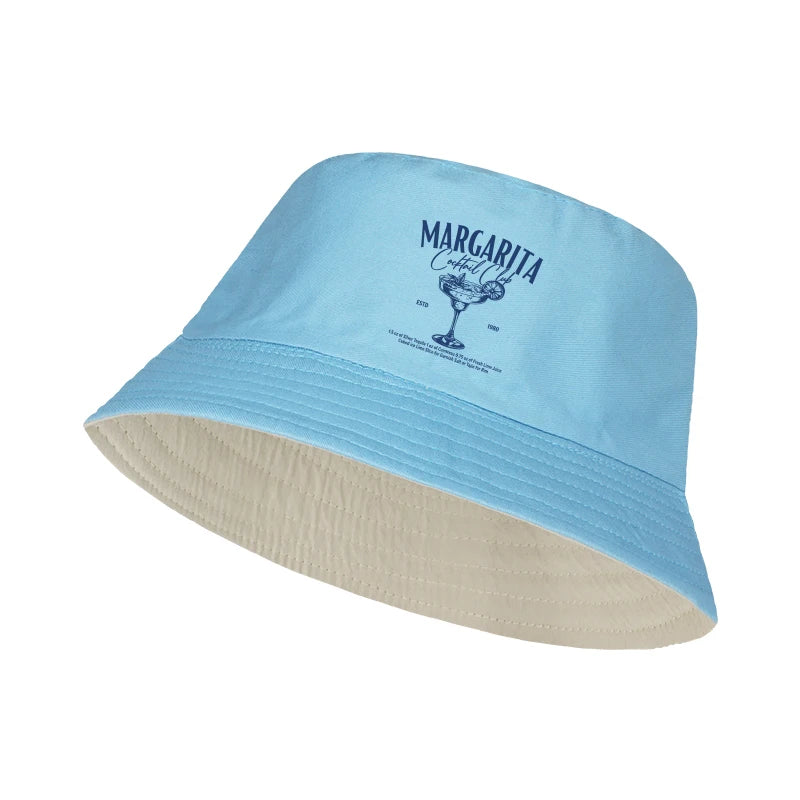 Vintage Margarita Cocktail Print Bucket Hat