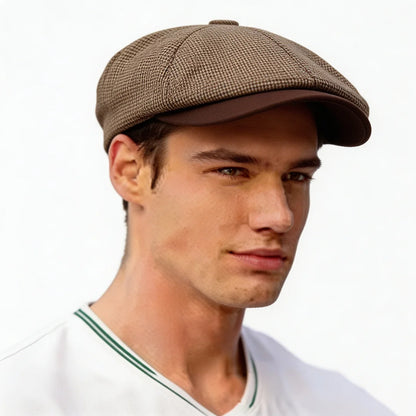 Casual Newsboy Caps Men Cotton Flat Cap Octagonal Hats
