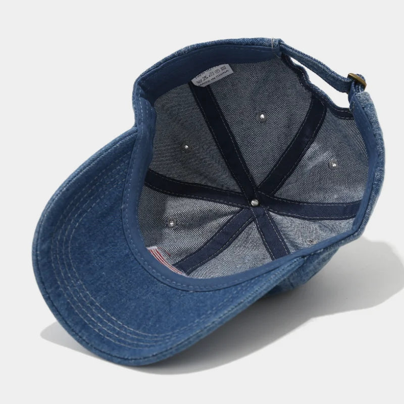 American Flag Embroidered Cowboy Duck Tongue Hat