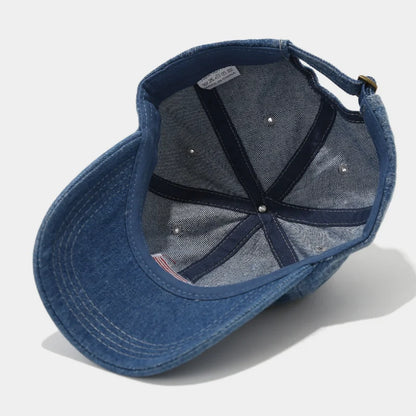 American Flag Embroidered Cowboy Duck Tongue Hat