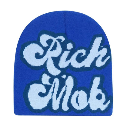 Y2K Letter Knitted Winter Autumn Beanie Cap Men Women