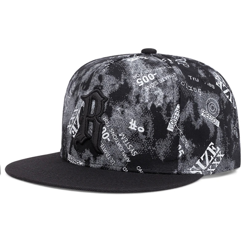 Simple Baseball Hat R Embroidered Street Dance Hip Hop Hat