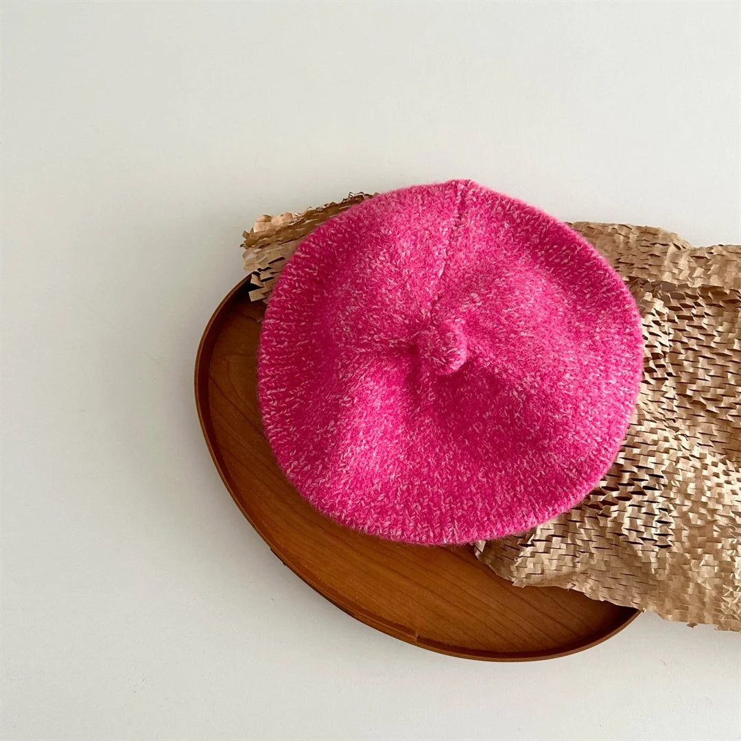 Winter Knit Baby Cap Solid Color Warm Baby Caps