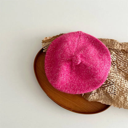 Winter Knit Baby Cap Solid Color Warm Baby Caps