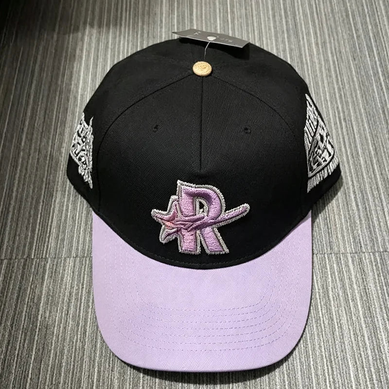 Contrast Brim 3D Embroidered Rough Play Hats