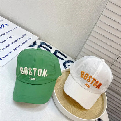 Quick Drying Children Baseball Cap Summer Sun Hat Adjustable Letter Embroidered Hat For Boys Girls