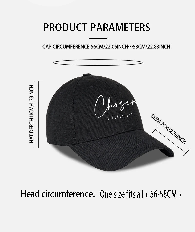 Fashion Chosen  Printed Soft Peak Baseball Cap Adjustable Curved Peak Dad Cap Perfect Camping and Hiking