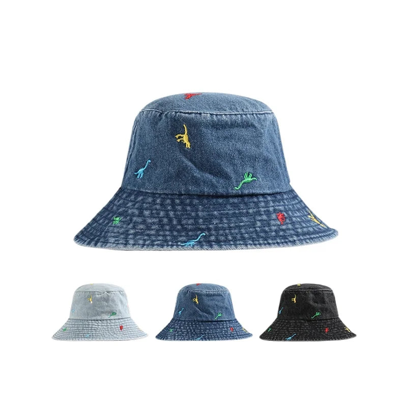 New Summer Beach Denim Bucket Hat For Women