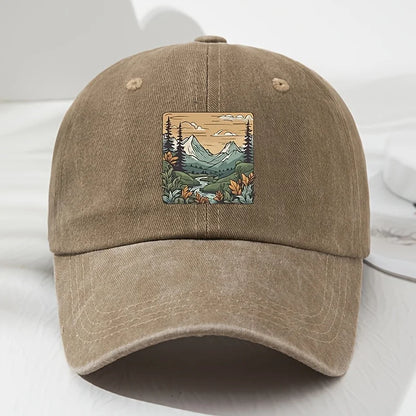 Baseball Cap, Landscape Print, Retro Men's and Women's