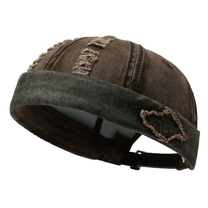 Casual Broken Hole Melon Skin Hat