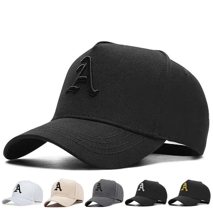 Unisex A Letter Embroidery Baseball Caps Spring and Autumn Outdoor Adjustable Casual Hats Sunscreen Hat