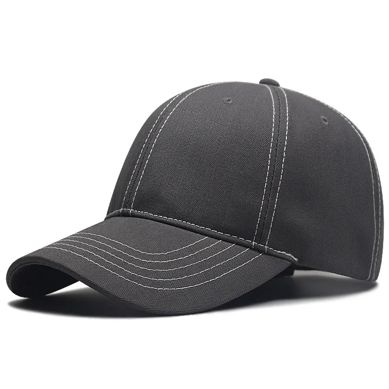 Baseball Cap Denim Jeans Men Women Curve Bill Fitted Hat