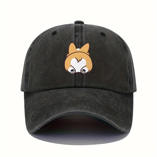 Cute Dog Printed Baseball Cap, Suitable for Hlidays